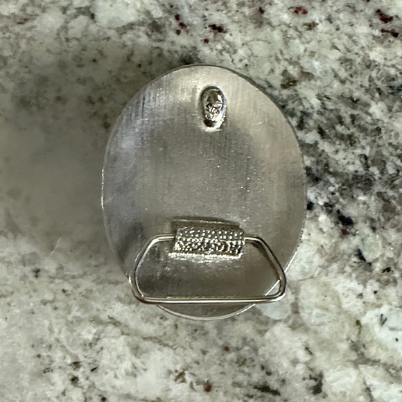 Silver and Turquoise Statement belt buckle - Picture 2 of 4